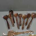 Wooden Spoons for Cooking,Wooden Utensils for Cooking 11 Pcs Wooden Kitchen Utensils Set Wooden Spatulas for Cooking Wooden Cooking Utensils with Holder, 14.37*4.13*3.54, Brown