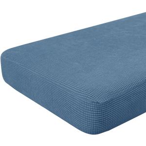 Hokway Couch Cushion Covers Stretch Cushion Covers Sofa Seat Cushion Slipcover Cushion Protector(DenimBlue, Large)