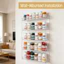 4-Tier Vitamin Storage Organizer, Medicine Organizer for Vitamin Bottles Pill Bottles Holder Rack for Countertop, Bathroom Cabinet Storage Items Are Clearly Visible