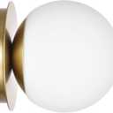 Wall Sconces, 1 Light Modern Globe Sconce in Aged Brass, Wall Light for Bedroom Bathroom Living Room & Hallway Vanity Lighting, Ceiling Light Fixture