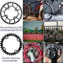 YBEKI Pro-Grade 104BCD Chainring (30-52T) CNC 7075-T6 Aluminum Narrow-Wide MTB/Road Round Oval Bike Chainwheel | Shimano/SRAM 8-11 Speed Compatible | 573MPa Strength (Black Round, 34T)