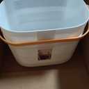 UUJOLY Plastic Storage Baskets with Handles, Shower Caddy Shelf Organizers Basket for Bathroom, Kitchen, Dorm Room, Yellow, 2 Pack