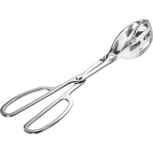 Kitchen Tongs for Cooking for Buffet Party Catering - Stainless Steel Salad Tongs for Food Bread Cake Bake Dessert, 10-Inch Serving Tongs for Grill, Steak, Barbecue, Scissor Design (1 Pack)