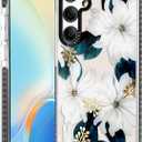 Cute Case for Samsung Galaxy A16 5G - for Women Girls Kawaii Funny Design Fun Aesthetic Blue Flower Fashion Girly for Teens Pattern TPU Bumper Phone Covers