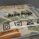 Lahome Green Botanical Print Washable Rugs - 5x7 Area Rugs for Living Room Boho Throw Large Bedroom Kitchen Rug Non-Slip Low-Plie Entryway Rug Floor Mat Carpet for Dining Laundry Room Office Rug