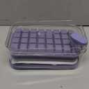Ice Cube Tray with Lid and Storage Bin ice cube trays for freezer BPA-Free Silicone reusable ice cubes maker with containers large molds (Purple)