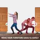 Furniture Sliders for Carpet, 8 Pcs 7" Round Furniture Moving Sliders, Heavy-Duty Furniture Movers - Reusable Carpet Sliders, Move Any Item Quickly, Easily and Safe!