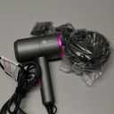 slopehill Professional Ionic Hair Dryer, Powerful 1800W Fast Drying Low Noise Blow Dryer with 2 Concentrator Nozzle 1 Diffuser Attachments for Home Salon Travel (Grey)