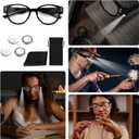 Reading Glasses with Lights Bright LED Readers Magnifying Glasses with Lights Reading Glasses with LED Light Blue Light Blocking Glasses Lighted Magnifier Nighttime Reader Lighted Eye Glasses(+100)