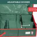 HOLDN STORAGE Premium Wrapping Paper Storage Container - Durable 600D Tear-Proof, Fits 27 Rolls Gift Wrap, Extra Pockets for Ribbons & Bows, Underbed Storage - Ideal for Holiday Christmas, Green