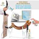 Holy Voice Kosher Kudu Shofar Horn from Israel 32"-36" Traditional Half-Polished Yemenite Shofar Set Includes Carrying Bag, Brush and Blowing Guide - Easy Blowing Ancient Musical Instrument