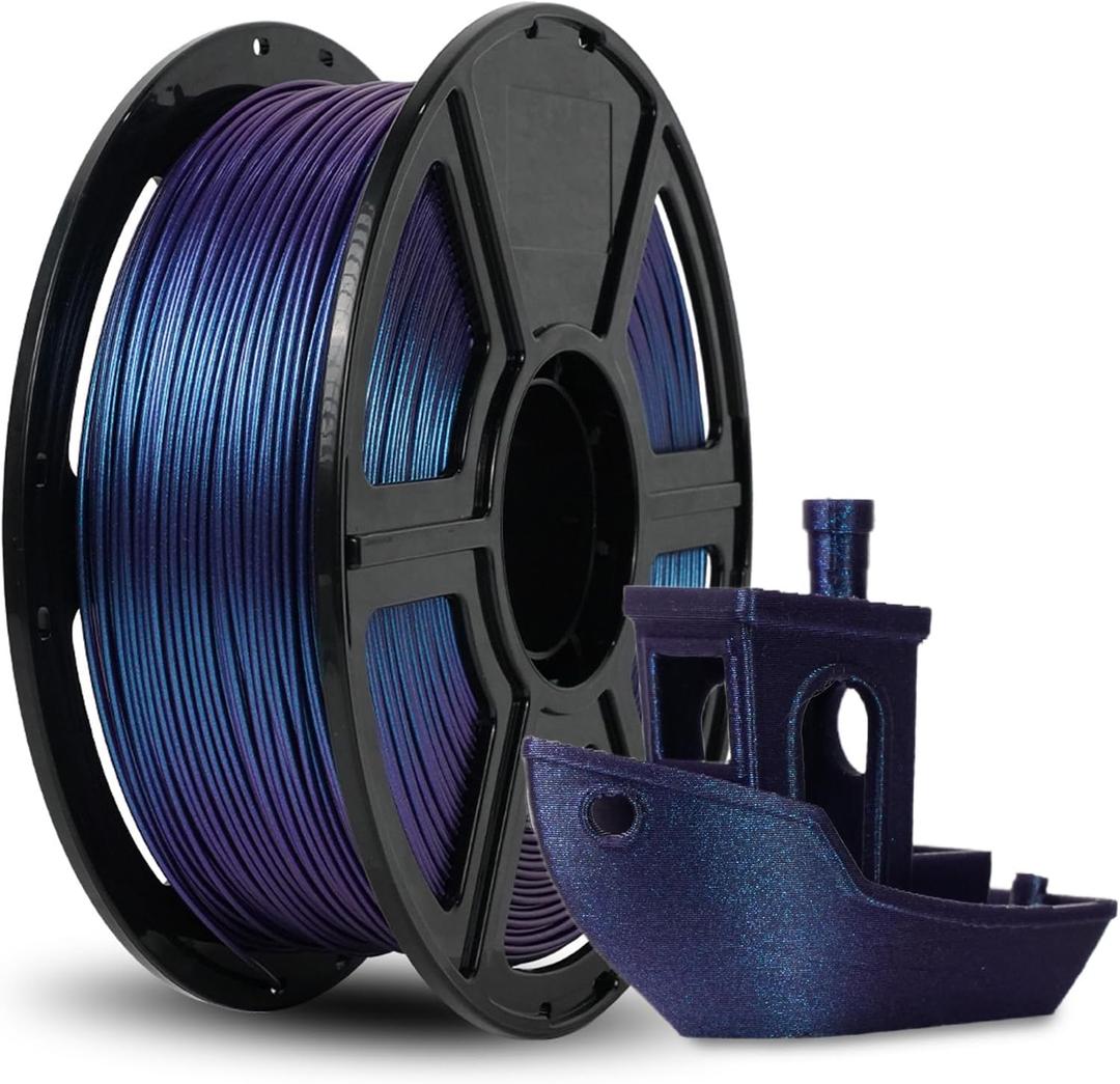 FLASHFORGE 3D Printer Filament Chameleon PLA Color Shift Filament 1.75mm, Changes Color with Light and Angles, 1KG Spool (2.2lbs), Dimensional Accuracy +/- 0.02mm for FDM 3D Printers (Nebula Purple)