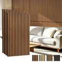 Art3d 4-Pack 47x23.6 Inch Acoustic Panels with Wood Slat Design - Soundproof Wall Panel for Office, Gaming Room & Studio, Ideal for Streamers, Home Workers & Recent Movers, Walnut