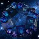 3 x 24 Pack Twelve Constellations Slow Rising Squishies with Valentines Cards Galaxy Stress Balls for Kids School Class Classroom Valentines Day Gifts Prizes Party Favors