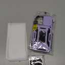 DEERLAMN Case for iPhone 17 6.3-Inch with Slide Camera Cover + Screen Protector (2 Packs), Rotated Ring Kickstand Military Grade Shockproof Protective Cover-Light Purple