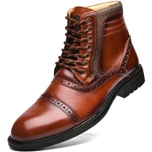 Arkbird Mens Chelsea Boots, Stylish and Comfort Leather Chukka Ankle Boots with Zipper, Size 9.5 