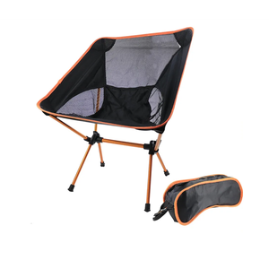 Generic Portable Camp Chair,Folding Chairs for Outside Aluminum Alloy Camping Chairs for Adults-Orange (Orange)