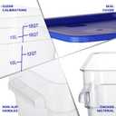 BIEAMA 4 Pack Food Storage Containers, 18 Quart Square Commercial Food Containers with Lids, NSF, Polycarbonate, Clear