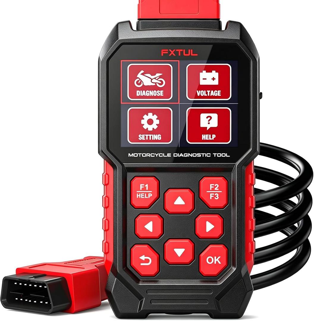 M4 for BMW Motorcycle Diagnostic Tool for BMW 10-Pin OBD2 Scanner | Full System Scanner, ABS Bleeding, Service Reset & Throttle Reset, ECU Reset, Battery Voltage Test, DIYers & Mechanics
