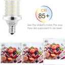 E17 Super Bright LED Bulb,15W Intermediate E17 Base LED G14 Bulbs,120 Watt Equivalent 1200lm 5000K Daylight Ceiling Fan Light Bulbs, Non-Dimmable Chandelier Light Bulb, Pack of 4
