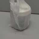 Large Pill Dispenser to Store 7 Various Supplements - Pill Organizer & Supplement Organizer for Travel, Anti-Mixing Design, with Strap & 20 Sticky Labels Off-White