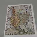 Poster Master Vintage Map Poster - Retro Native Tribes Print - Native American Art - Gift for Him, Her, Travel Lover - Perfect Decor for Bedroom, Living Room, Office, Library - 8x10 UNFRAMED Wall Art