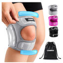 CAMBIVO Patella Tendon Support Knee Strap with Gel Pad and Side Stabilizers, Lightweight Knee Brace for Women and Men, Adjustable Knee Support for Knee Pain Relief, Running, Workouts (Gray, L/XL)