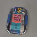 Stainless Steel Bento Lunch Box, 3 Compartments, Blue, Size: 1.3 L / 44fl oz