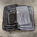U.S. Traveler New Yorker Lightweight Expandable Rolling Luggage, Black, 4-Piece Set