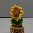 Gossby Gift for Mom from Daughter, Son, Kids - Mother's Day Basket Stuffers - Thank You MOM Sunflower Crochet - Christmas, Birthday Gift Idea for Mama - Knitted Crochet Doll with Sentimental Message