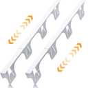 SZJHXIN Stove Gap Covers Stainless Steel, Adjustable 13.8-27.5 In(2 Pack), Heat Resistant, Gas Stove Side Gap Protector (White)