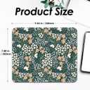Square Mouse Pad with Stitched Edge, Premium Mousepad Washable Cloth. Computer Mouse Pad with Non-Slip Rubber Base, Mouse Pads for Computers Laptop Mouse 9.25x7.75x0.12 inch-Flower I