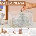 Smash Box for Money, Clear Acrylic Large Size Unbreakable Piggy Bank, Piggy Bank for Adults, Money Saving Challenge for Cash Coin, Fun Home Decor(10x7x5.7in)