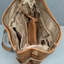 LOVEVOOK Laptop Bag for Women, Original Vintage Work Tote Bag Computer Office Teacher Bag with Flower Pendant (15.6 inch, Brown)