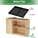 PAKETA 4 Pack Expandable Pull Out Cabinet Organizer, 21'' Deep Pull Out Drawers for Cabinets, Upgrade 3 Slide Rails Sliding Drawers for Cabinet with Adhesive Nano Film (Black, 21"D X 15-26"W