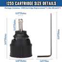 1255 Replacement Cartridge for Moen Single Handle Kitchen Lavatory Model Fixes Leaks Includes a Hex Wrench1 Pack)