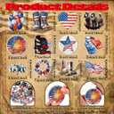 36 Pcs Memorial Day Tree Decorations 4th of July Ornaments Patriotic Tree Ornaments Red White Blue Army Flag Hanging Decorations for 250th Anniversary Holiday Party(Classic Style)