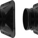 Antrader 3.7 Inch Duct Connector Flange, ABS Plastic Straight Pipe Flange Square to Round Interface Air Duct for Ventilation,Cooling, Heating and Air Conditioning Systems,2Pcs