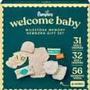 Pampers Gift Set, Disposable Diapers, Sensitive Wipes, & Milestone Gifts