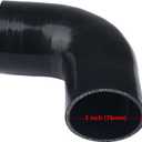 90 Degree Elbow 3.0" to 4.0" (76mm to 102mm) 4-Ply High Performance Coupler Silicone Hose
