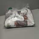 4 Pcs Christmas Shower Curtains Set with Non Slip Rug Winter Christmas Bathroom Decor Toilet Lid Cover and Bath Mat Snowman Shower Curtain with 12 Hooks for Xmas Bathroom (White, Vintage)