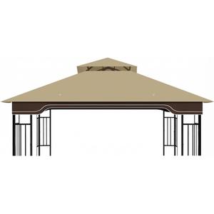 Replacement Gazebo Canopy for 10x12 Regency II Model L-GZ798PST | Heavy-Duty Ripstop Waterproof & UV Protective Top Cover, Khaki