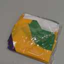 2 Pcs 1.5 x 3 ft Mardi Gras Bunting Flag Banner Pleated Polyester Fabric Carnival Party Decoration Outdoor Flags and Banners Carnival Party Decoration for Home Indoor