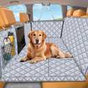 URPOWER Dog Car Seat Cover for Back Seat, Waterproof Hard Bottom Dog Car Hammock with Mesh Window & Side Flap, Pet Backseat Protector for Car, SUV, Truck