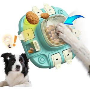 Slow Feeder Dog Bowl & Interactive Puzzle Toy - 3-in-1 Mental Stimulation Game with Treat Dispenser | Non-Slip Durable Design for Small Medium Large Dogs | Anti-Choking Food Maze & Easy Cle