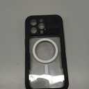 Lanhiem Magnetic for iPhone 15 Pro Max Case, IP68 Waterproof Dustproof Case, [Compatible with Magsafe] [Built-in Screen Protector] Full Body Heavy Duty Rugged Phone Cover 6.7 inch, Black/Clear