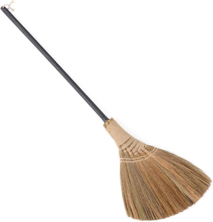 Natural Whisk Broom Vietnamese Straw Soft Broom for Indoor-Outdoor Cleaning, Yard, Sofa, Car Hood, Decoration, 51.57-Inch Long
