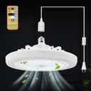 HOXIYA Plug in Ceiling Fan With Light with 19.68ft Long Plug Cord and Remote Control 30w E26 Gazebo Fan 110v Small Screw in Ceiling Fan Light for Kid Room Bedroom Bathroom Garage Kitchen Pendant Light