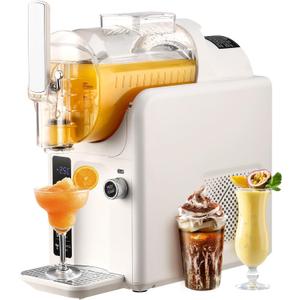 Slushie Machine, 71 oz Slushy Machine for Home, No Ice Needed with 5 Preset Programs, Self-Cleaning Function, Frozen Drink Maker for Margaritas, Frapps, Milkshakes, Ice Cream, and More (White)