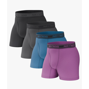 Pair of Thieves 4 Pack Men’s Boxer Briefs - Soft, Stretchy, Moisture-Wicking Underwear for All-Day Comfort and Support XL